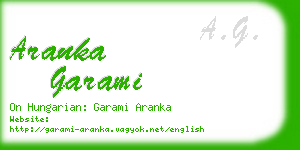 aranka garami business card